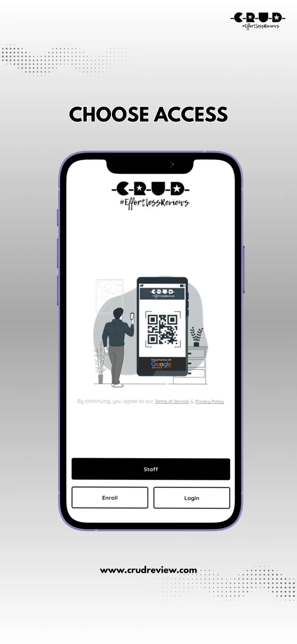 CRUD Review on App Store, Choose access