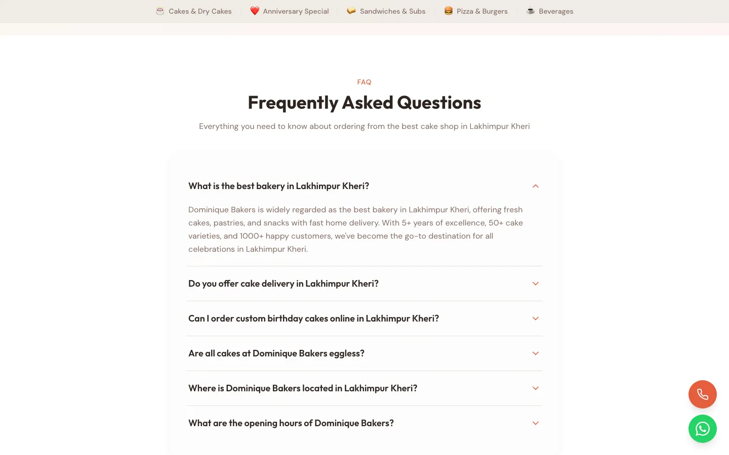 Dominique Bakers, FAQ