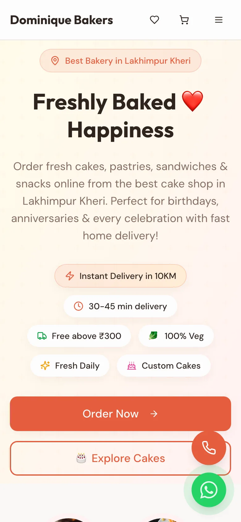 Dominique Bakers mobile screenshot
